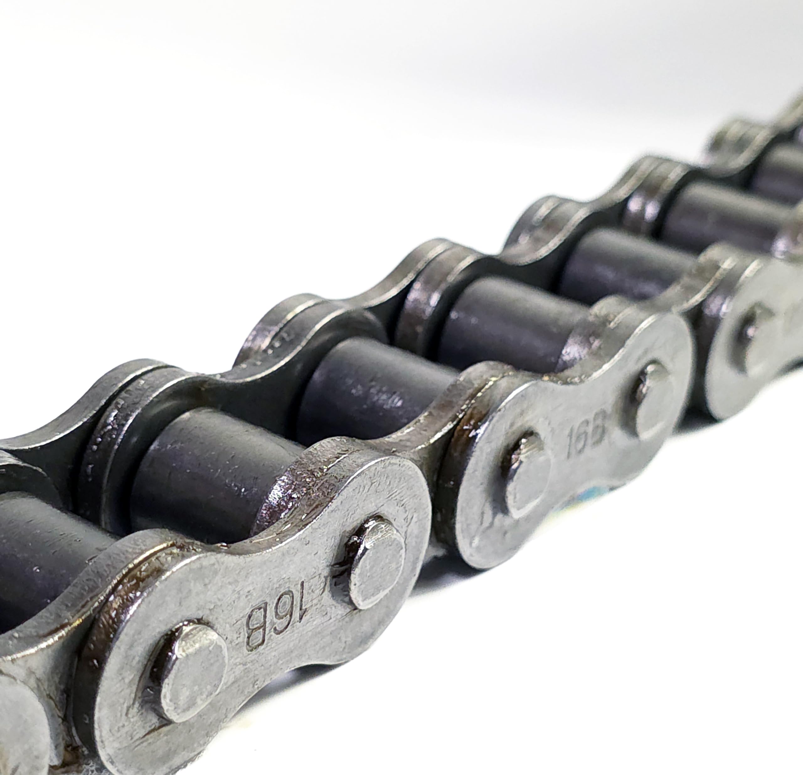 Rollenkette 16B-1 (1 Zoll / 25,4 mm) Simplex Einreihig DIN 8187 / ISO 606 – 2 Meter Antriebskette aus gehärtetem Stahl inkl. Kettenschloss für Landwirtschaft und Industrie