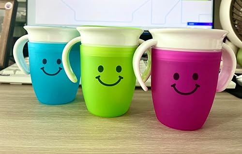 Miniatura 4 de HappySip Silicone Toddler Training Cups with Lids and Straws, BPA-Free, Leakproof, 3-Pack