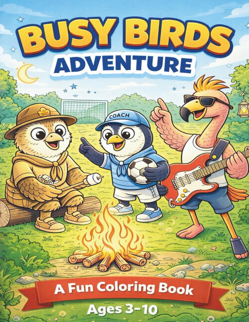 Busy Birds Adventure: A Fun Coloring Book