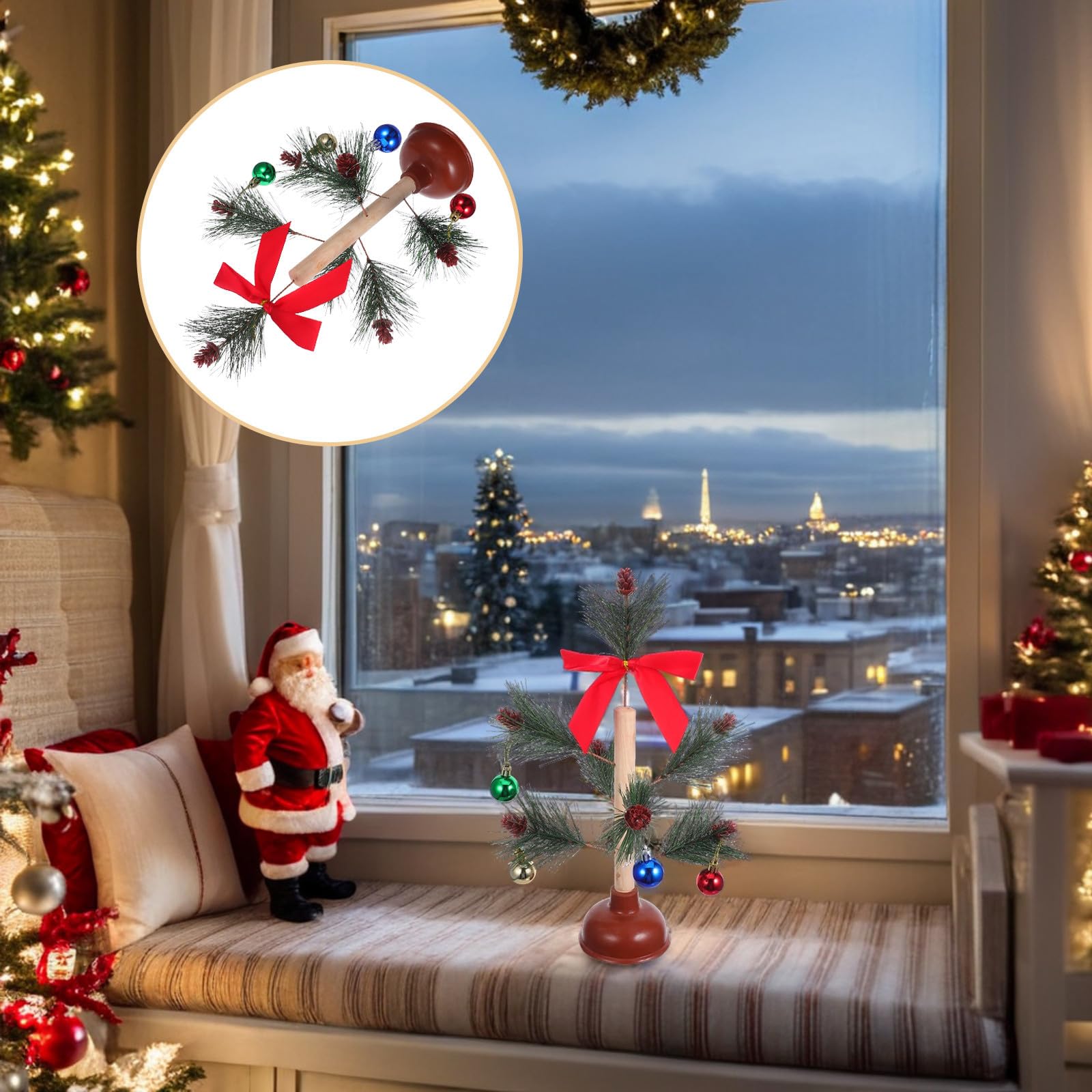 Beaupretty 5 Piezas Árbol de Navidad Desatascador, Adorno Creativo Festivo