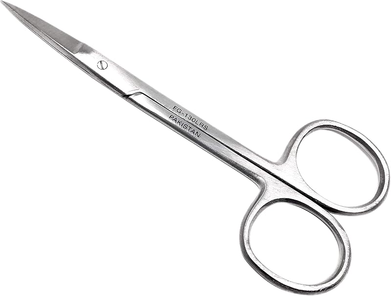 Cynamed Iris Micro Dissecting Precision Lab Scissors, Fine Point Straight - Perfect for Doctors, Nurses, EMS, Students, Education
