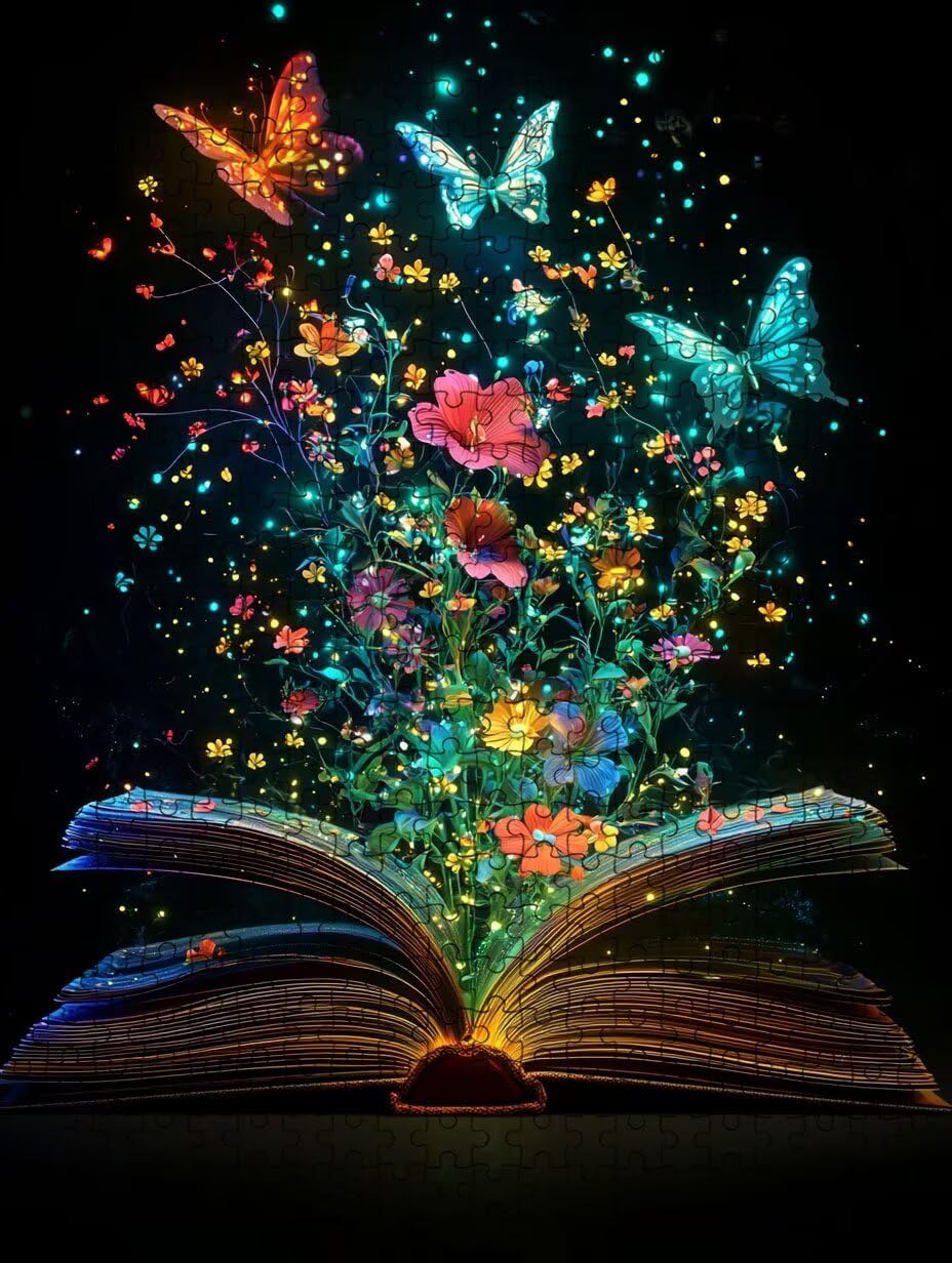 Puzzle 4000 Pezzi, Libri Fiori 3D Puzzle per Adulti Impegnativo, Educa Puzzles Artistico, Divertente E Stimolante Puzzles Decorativo per La Famiglia, Regalo e Decorazione Pareti DX0YL6-836