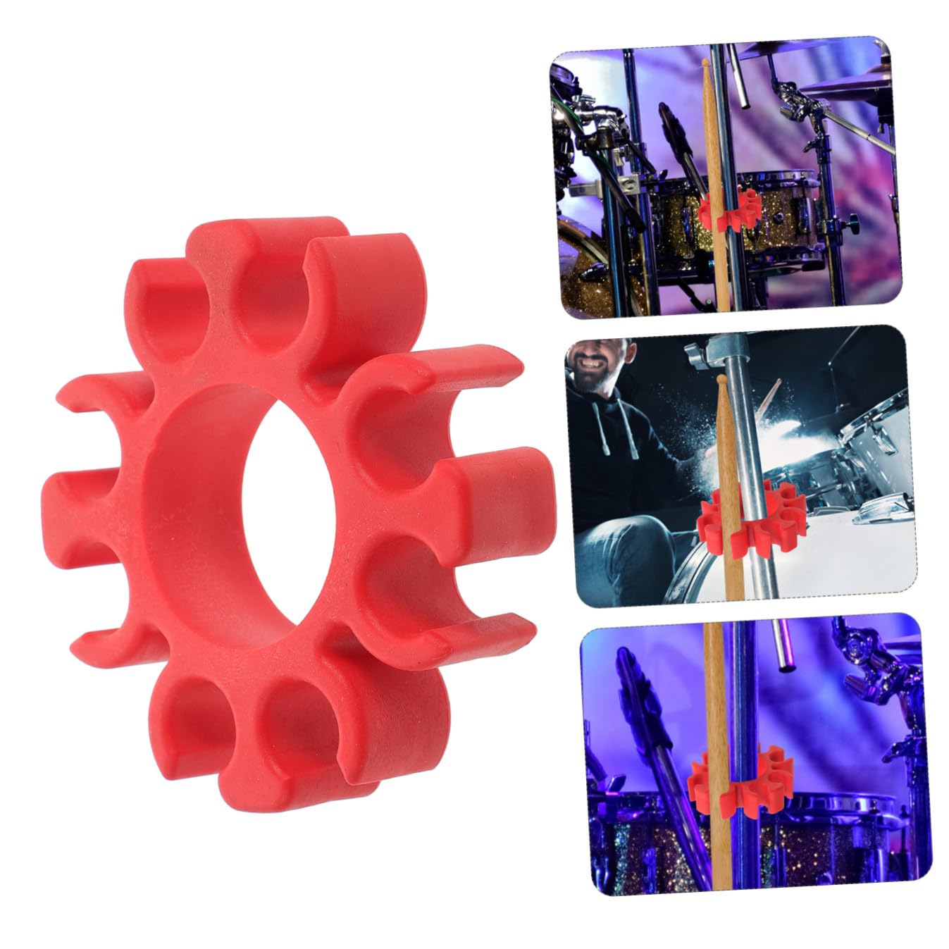 TOYANDONA 4pièces Pince Silicone Pour De Batterie Organisateur De Support Pratique Et Pour Musiciens Accessoire Pour Pratique Et Scène