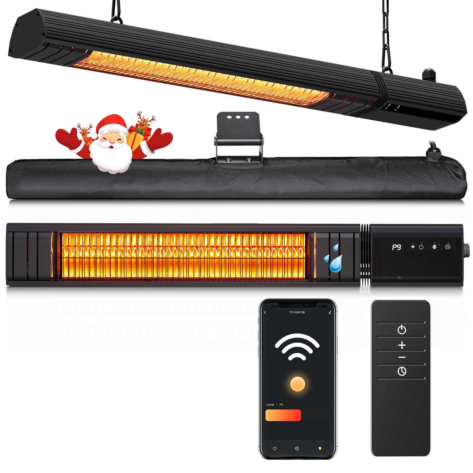 Sundate Wall-Mounted Electric Patio Heater