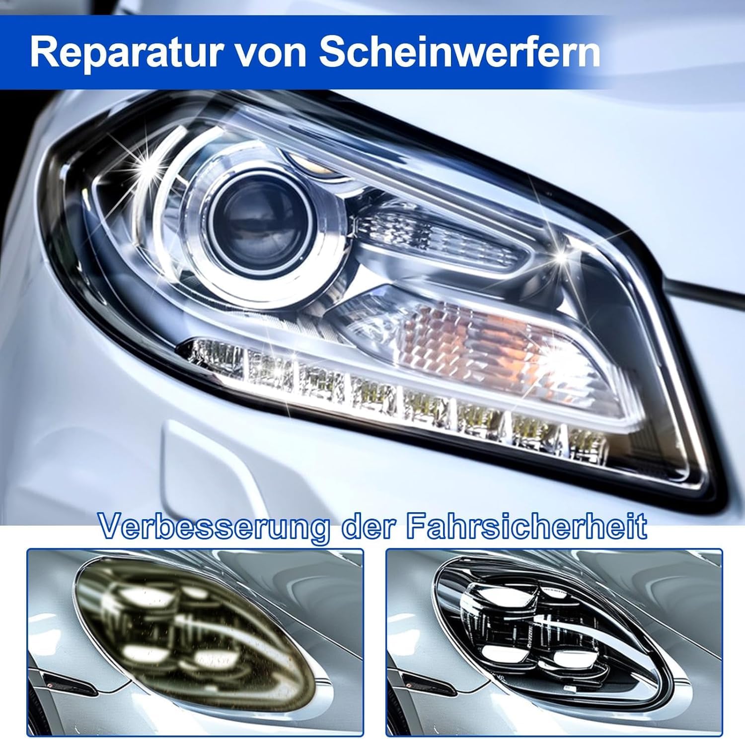 Renovateur Phare Voiture,Kit Renovation Phare Voiture,Liquide De Réparation Remise Pour Auto Et Moto,Produit Renovation Phare Voiture Auto Headlight Repair and Refurbishment