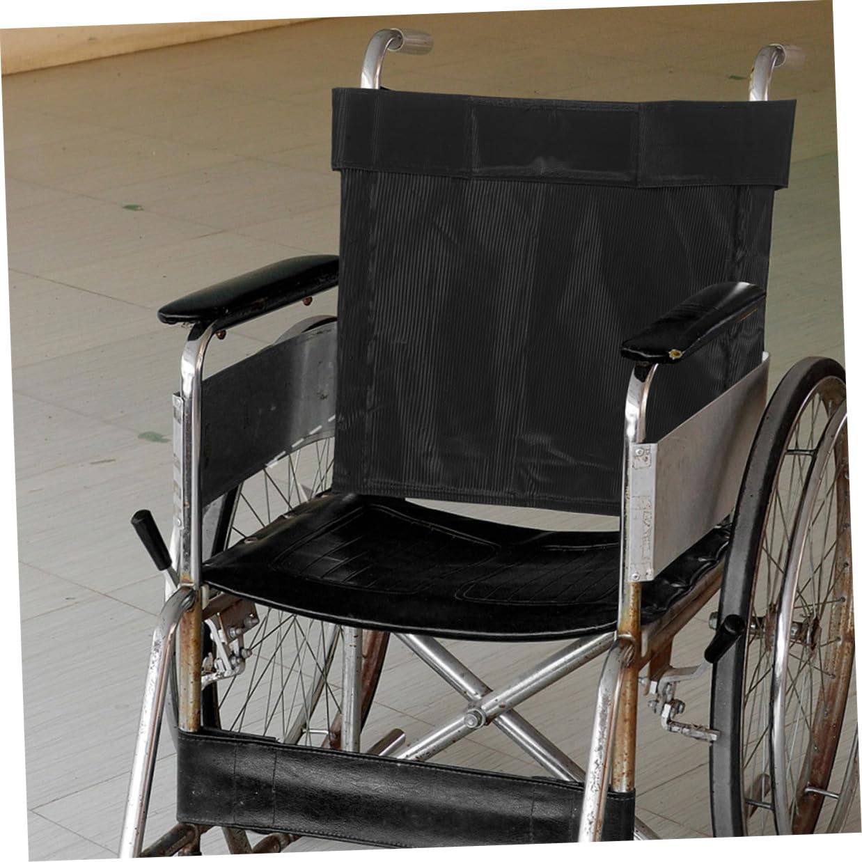 Cojines para Silla de Ruedas 2 Piezas, Asiento y Respaldo de Tela Oxford Negro, Acolchado Grueso Transpirable, Soporte Ergonómico para Movilidad y Uso Diario en Personas Mayores