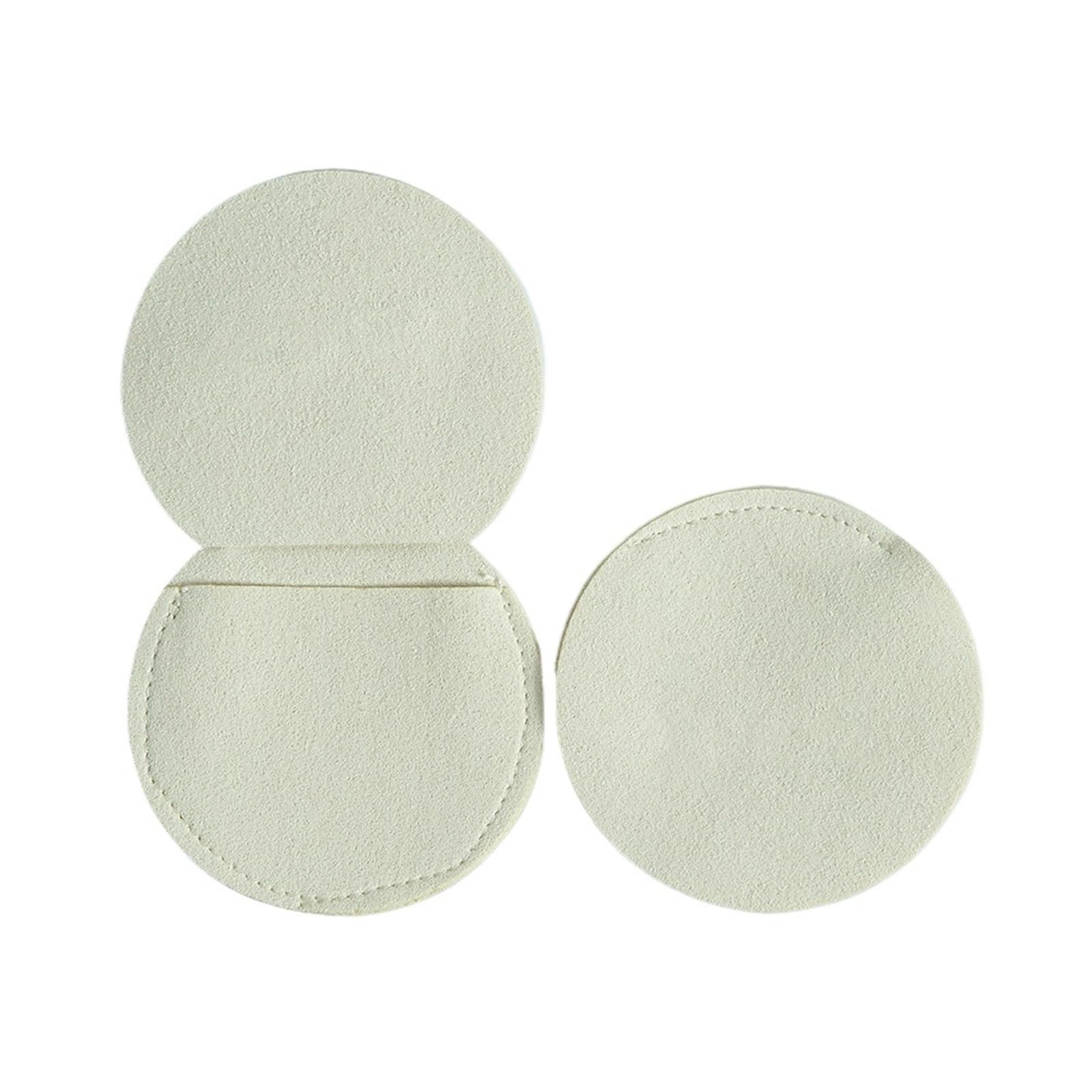 WEOKDFHA Jewelry Storage Bag 5pcs 7x7cm Earrings Jewelry Bag Round Velvet Suede Storage Pouch Ring Bracelet Necklace Travel Organizer(Beige)