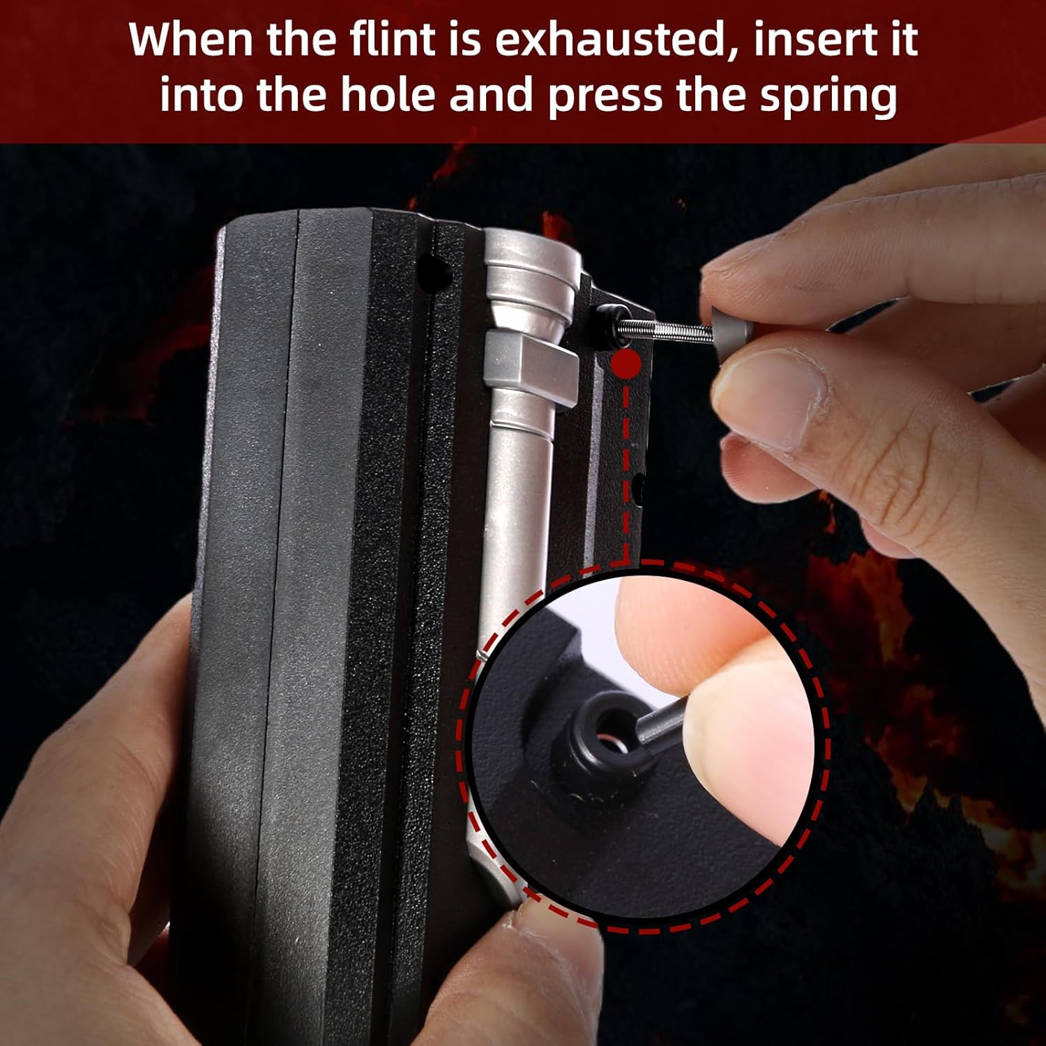 Spark Sword 17.3inch Light Up Sword with Mist Effect, Motion-Activated Sound, RGB Blade & Spare Flint- Perfect for Cosplay - Image 5