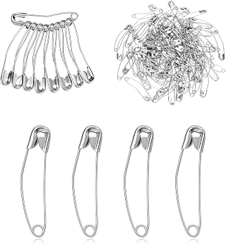 100 pcs 1.5 inch Curved Safety Pins,Quilting Basting Pin,Bent Sewing Safety Pins for Knitting Crafting 100
