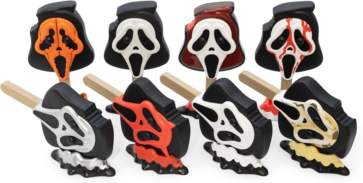CultureFly Meltz Ghostface Blind Box, incluye 1 figura de vinilo misteriosa, licencia oficial, acabado multicolor detallado, figura de vinilo de 5,5 pulgadas, coleccionable de terror, pieza de exhibición