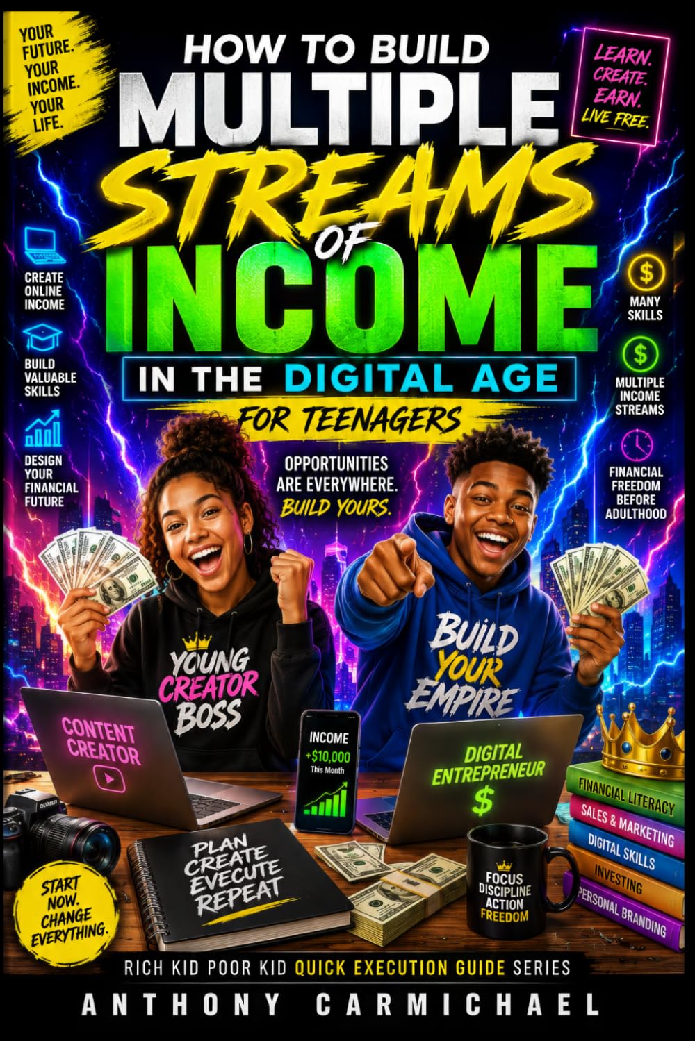 How to Build Multiple Streams of Income in the Digital Age for Teenagers:: Online Business Ideas, Side Hustles, Financial Literacy, AI Opportunities & ... Kid Poor Kid Quick Execution Guide Series)