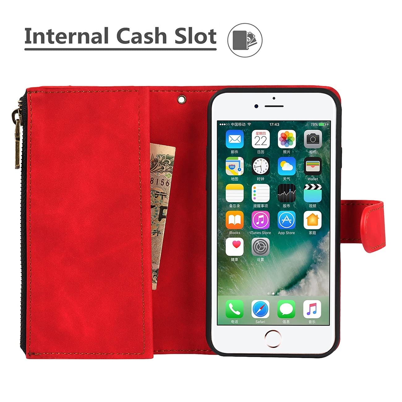 Amazon.com: iCoverCase iPhone SE (2nd) 202066s78 Wallet Case with