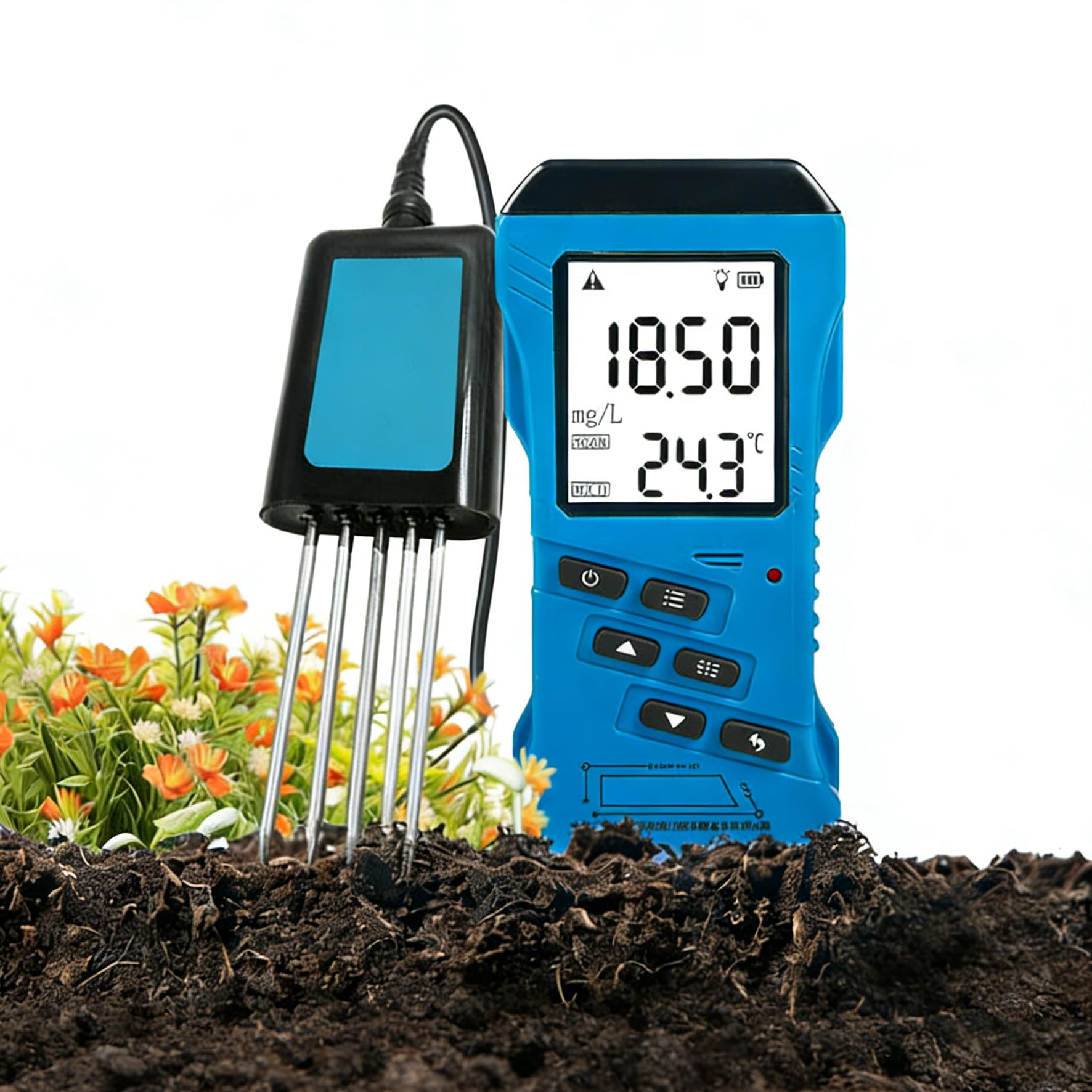 Jxyq Light Digital Soil Meter For Nitrogen, Phosphorus, Potassium Testing - High Accuracy Ph, Moisture, And Nutrient Conductivity Meter For Soil Fertility Assessment
