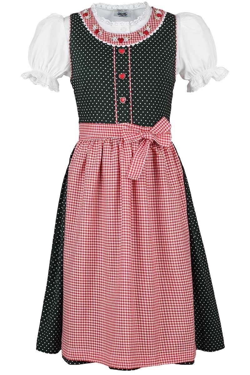 Isar-TrachtenIsar Girl Child with Dirndl with Blouse Green Green