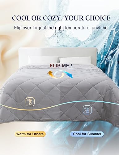 Vista 5 de ZonLi Q-Max 0.5 - Manta refrescante para durmientes acalorados de 50 x 70 pulgadas, ligera, fresca al tacto, transpirable, para sudores nocturnos