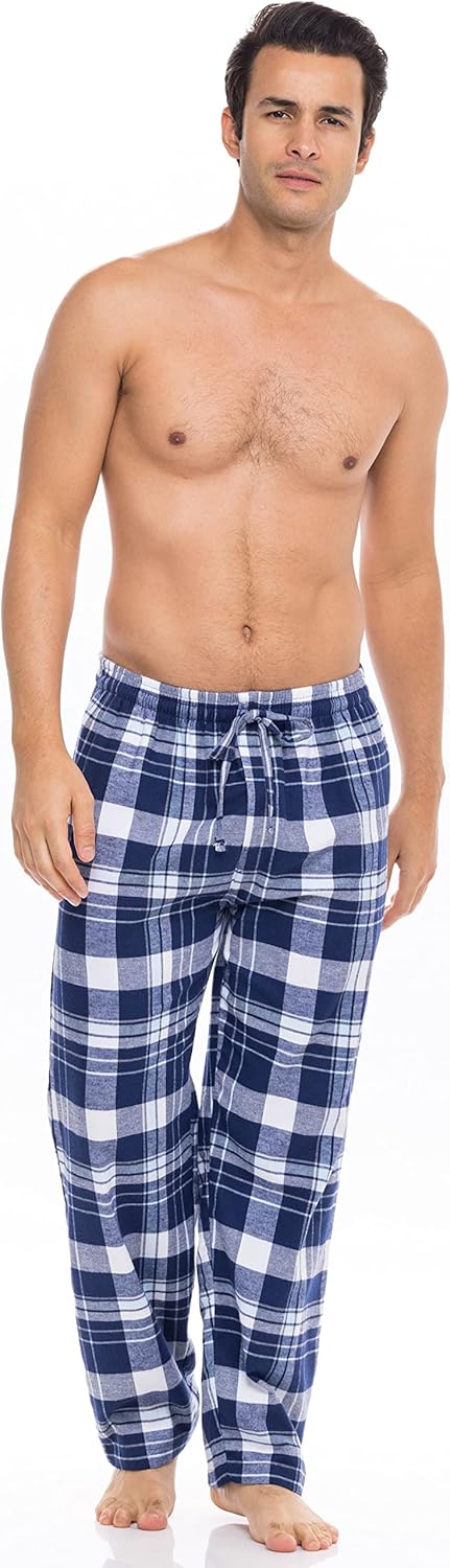 AMERICAN HEAVEN Men's 3 Pack 100% Cotton Flannel Lounge Pajama Sleep Pants X-Large 3 Pack - Classics Flannel Winter Red Assorted Plaids