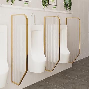 Urinal Partition, Wall-Mounted Urinal Baffle, Urinal Partition Divider Screen Cubicle Panel, Urinal Partition Wall Divider Translucent Glass Panels 2pcs 2pcs