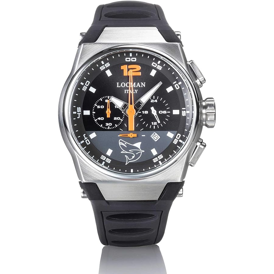 Amazon | LOCMAN Italy MARE メンズ腕時計 クロノクォーツ 44mm