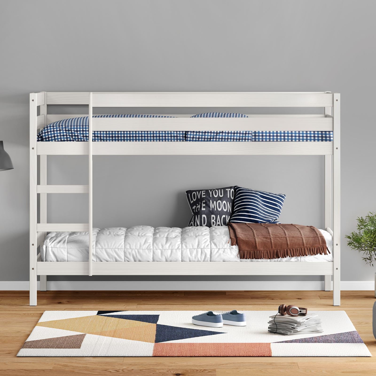 IDIMEX Etagenbett Doppelstockbett Felix für Kinder Hochbett Kinderbett mit Leiter Kiefer massiv Natur 90 x 200 cm (B x L)