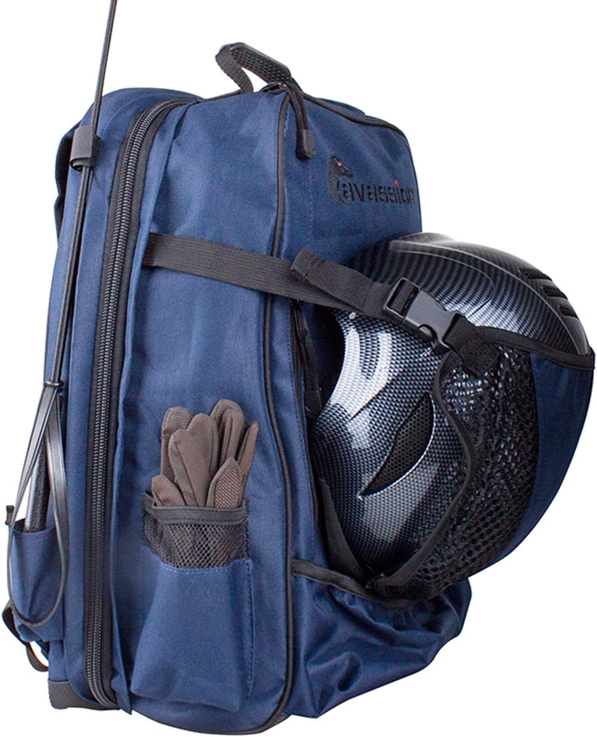 UNISTRENGH Professional Equestrian Backpack with Concealed Mesh Helmet Holder Waterproof Horse Riding Boots Bag (Blue) : Sports & Outdoors