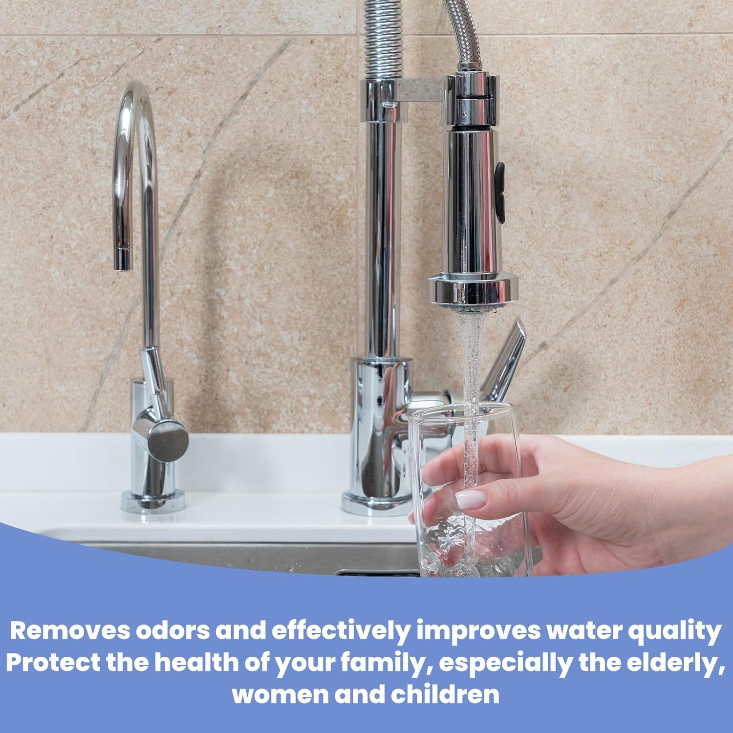 8 Pcs Faucet Filter Purifier Replacement for Bathroom Sink/Kitchen Sink with PP Cotton for Faucet Extender Faucet Water Filter Improve Water Quality Filter Sediment Rust Insect Eggs