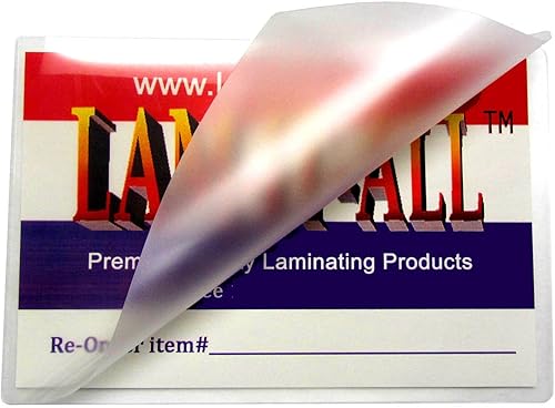 Bolsas de laminación en caliente para tarjetas de visita de 7 mil, 2-14 x 3-34 (paquete de 100), transparente por LAM-IT-ALL