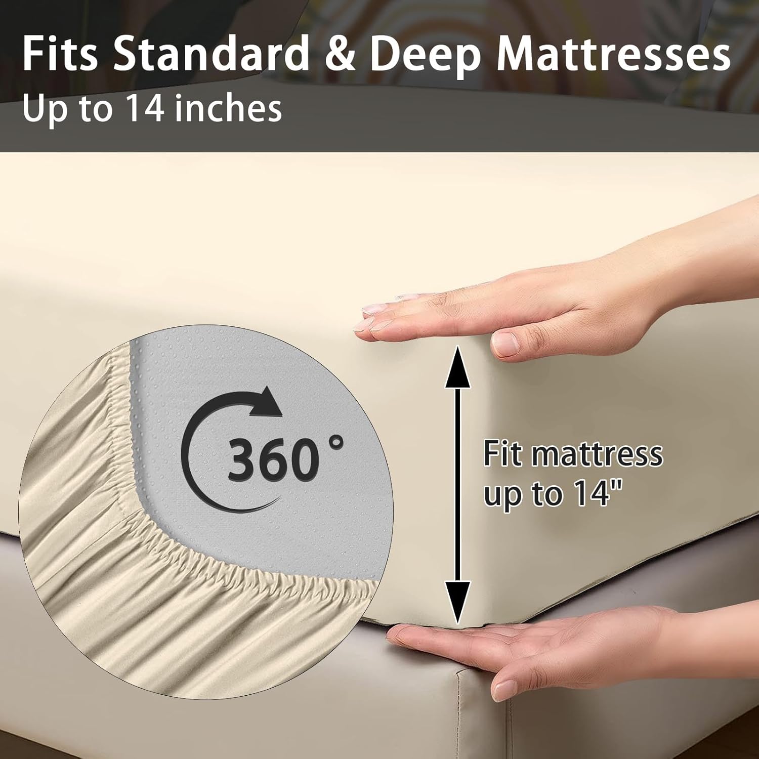 Comforter Set Queen Size, Boho Retro 7 Pcs Bedding for Kids and Adults, Vintage Sunshine Bed Sheet Sets with Fitted Sheet 2 Pillowcase & 2 Sham for Bedroom Bed Decor - Image 4