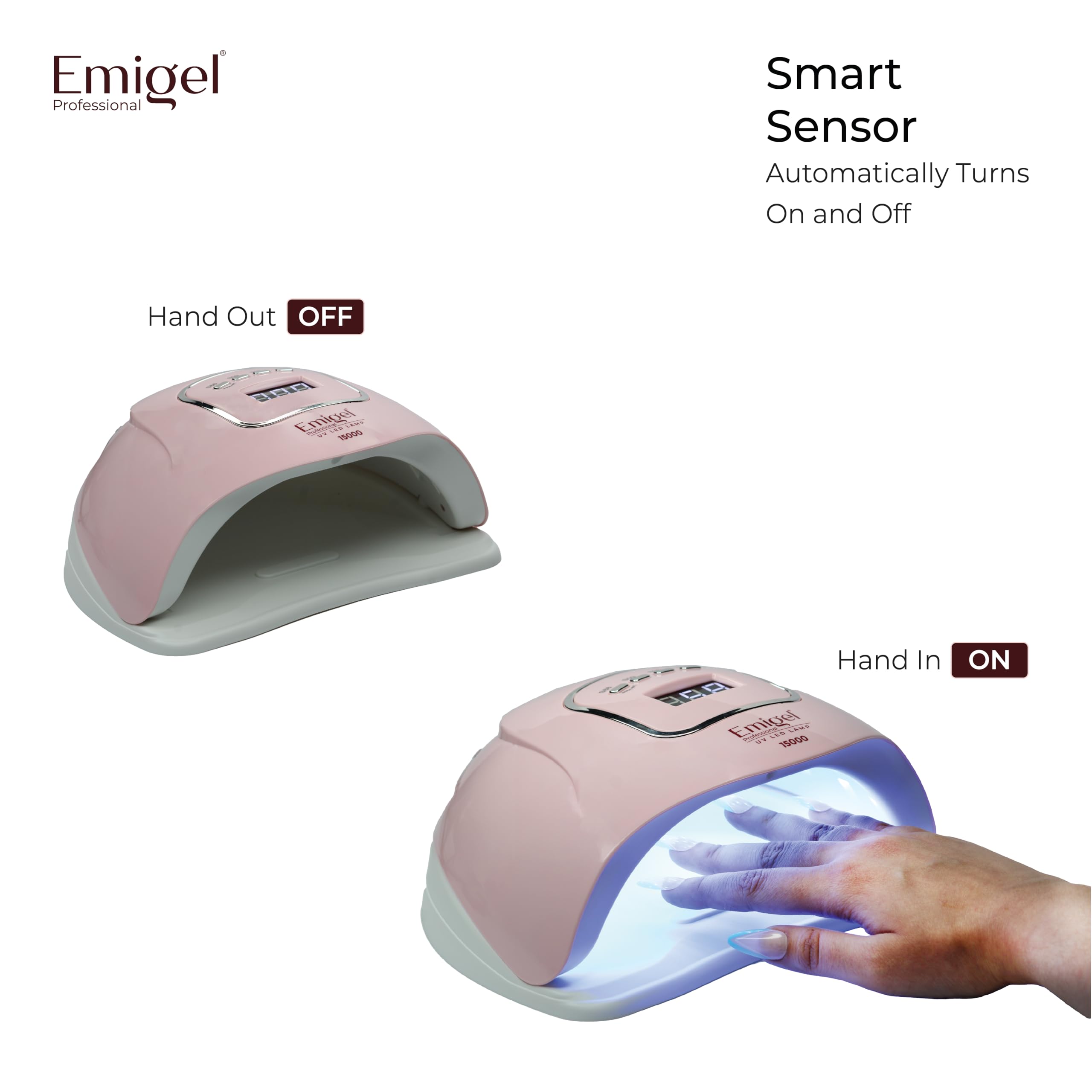 Emigel Professional Nail UV LED Lamp 150W | UV Nail Lamp | 150W Nail Gel Polish Professional Dryer | Nail Gel Curing Lamp. - Image 4 thumbnail