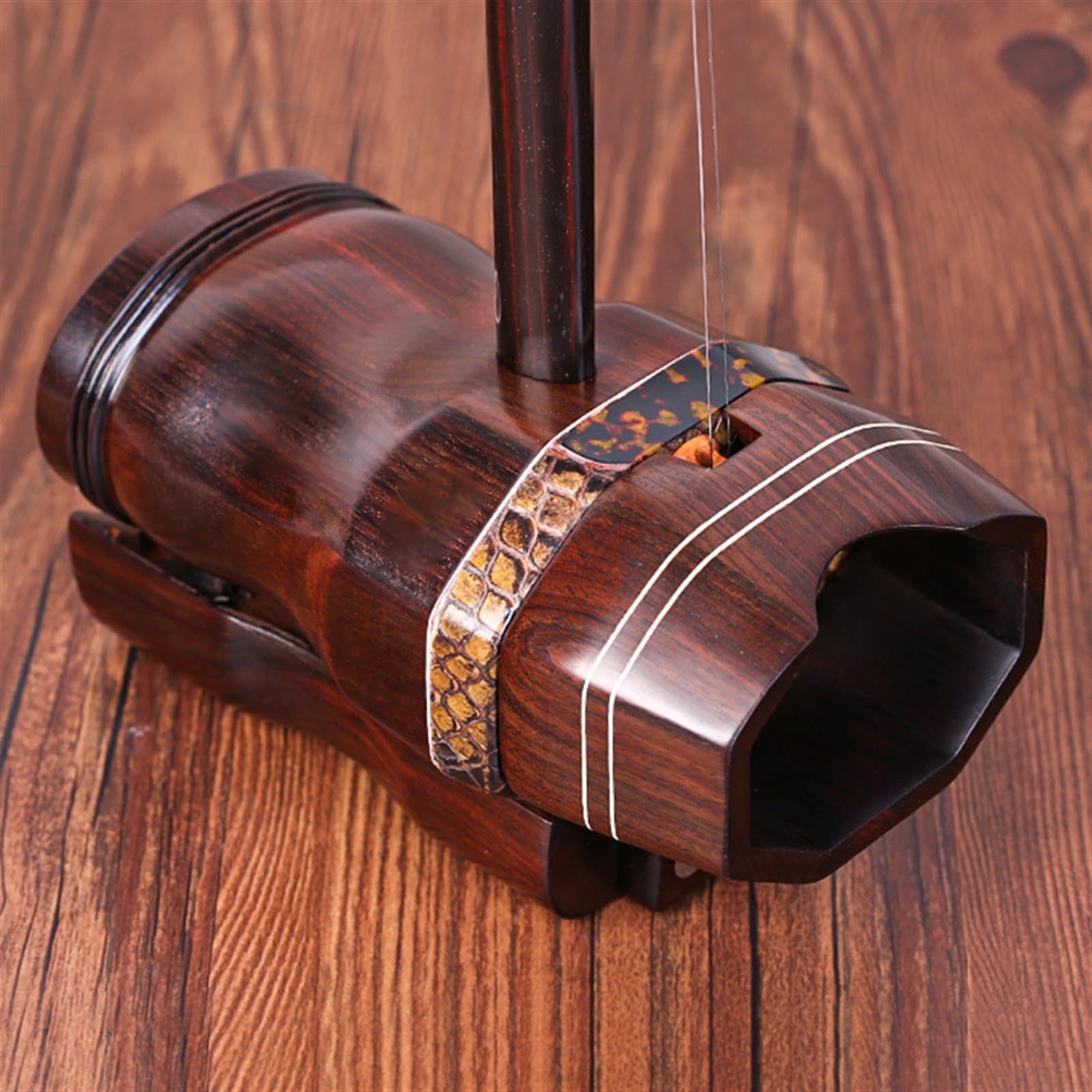 Old Mahogany Flat Octagonal Erhu Magnetic Amplified Erhu Instrument With Storage Box Beginner Erhu - Image 5