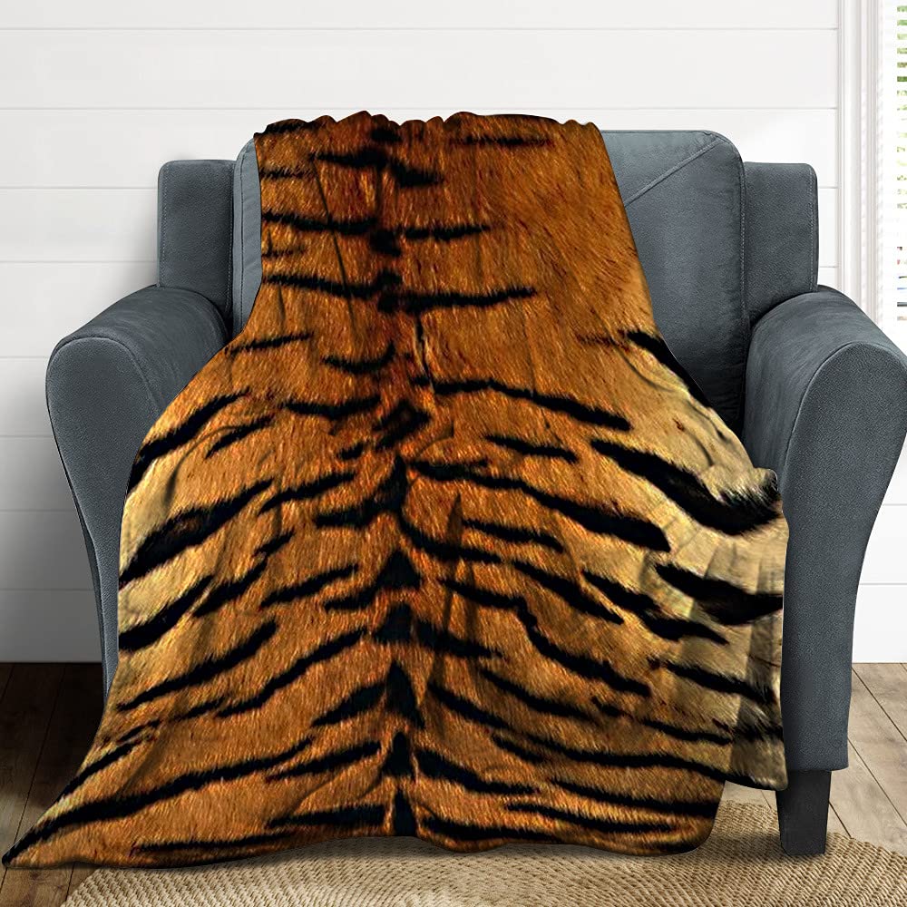 Throw Blanket Tiger'S Skin Fleece Soft Fluffy Blanket,Blanket For Bed,Sofa Throw,Travel Blanket,Warm Blankets For Winter,Cosy Blanket,Cozy Flannel Fleece Blanket（180X200Cm）