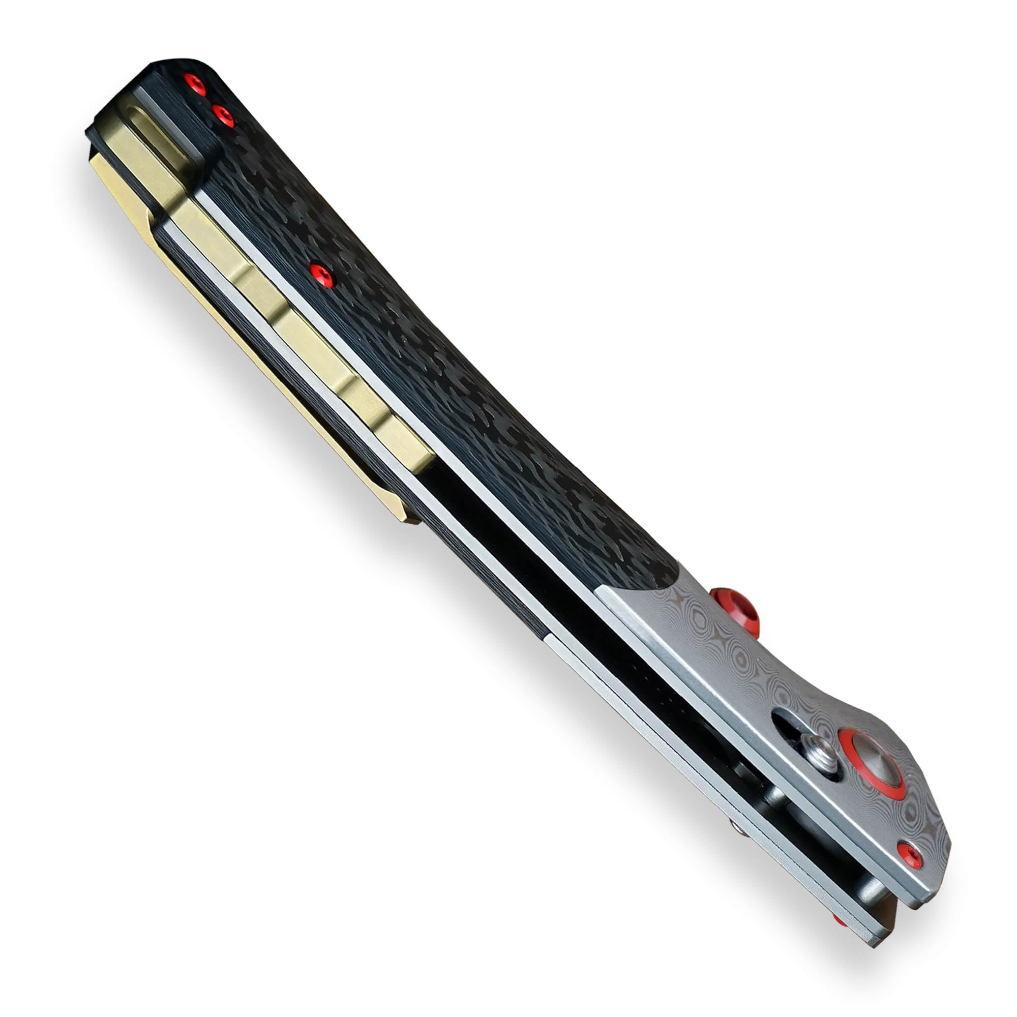 DELLINGER Klappmesser Indian Carbon Edition S90V stonewashed - Karbongriff