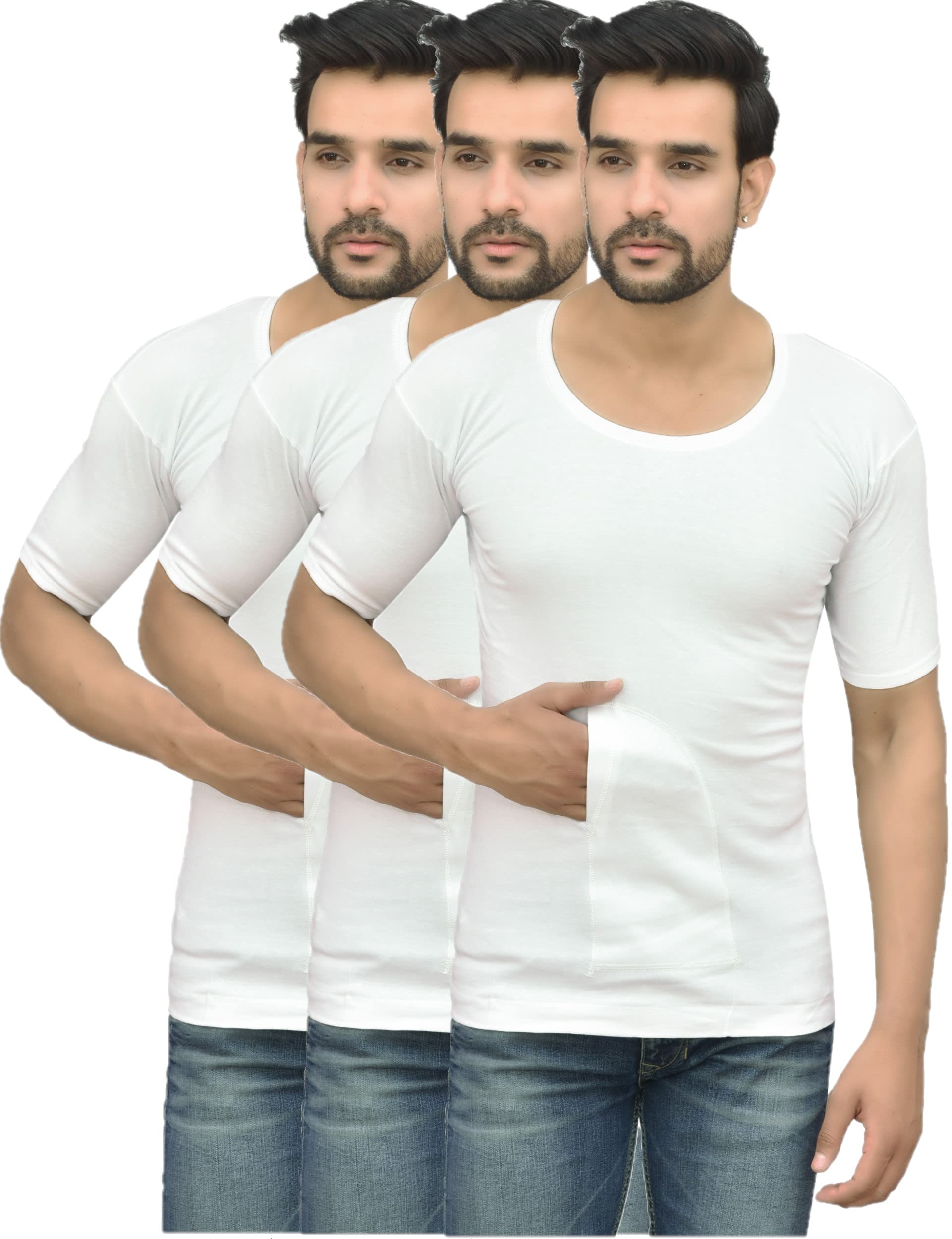 UNDERLOOP MEN'S POCKET VEST PACK OF 3