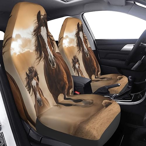FeHuew - Juego de 2 fundas protectoras de asiento para automóvil, con diseños de playa, atardecer y palmeras, accesorios interiores, protectores,