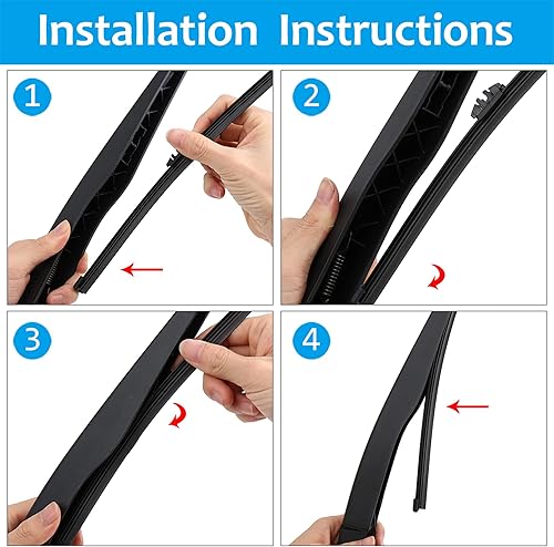 Miniatura 3 de X AUTOHAUX Juego de brazo de limpiaparabrisas trasero de repuesto para Ford Escape 2013-2024 Explorer 2011-2024 Ecosport 2018-2023 para Lincoln MKC