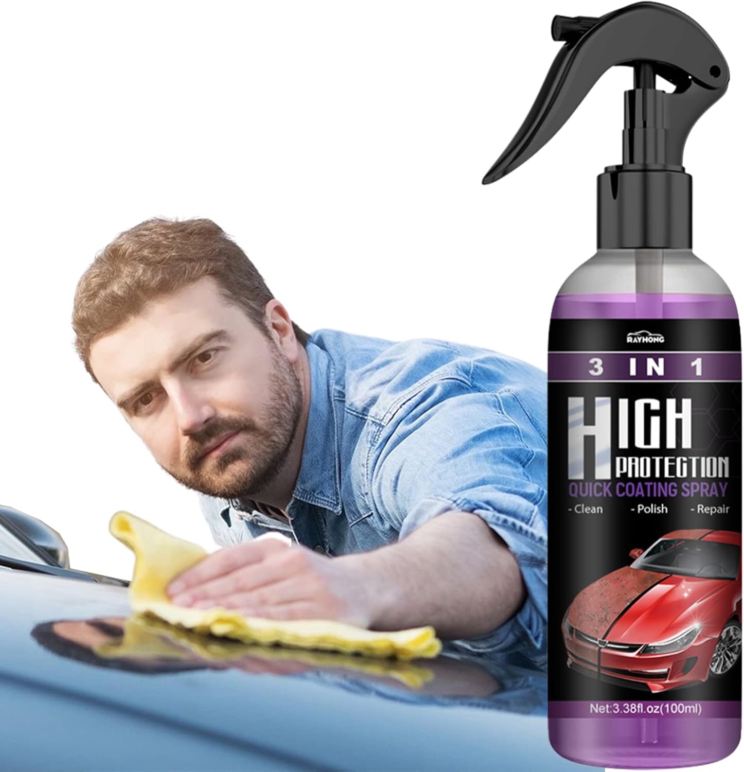 Auto Nano Reparaturspray, 3 In 1 Car Coating Spray Auto Keramik