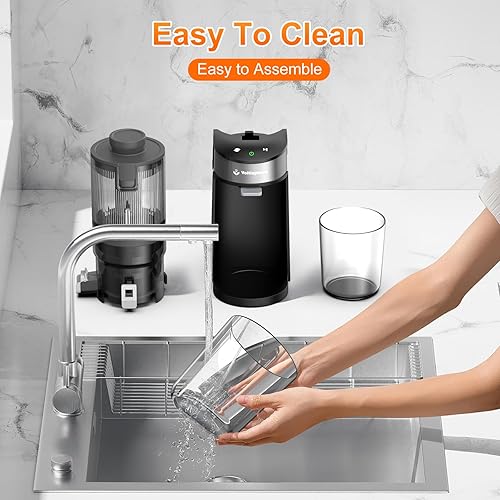 Miniatura 7 de Voltisphere Exprimidor de prensa en frío, máquinas de exprimidor de 400 W, conducto de alimentación de 4.9 pulgadas de ancho Exprimidor de