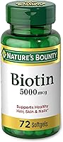 Vista 1 de Cápsulas blandas Natures Bounty Biotin, 0,00018 oz, NATURES955906, 1, 1