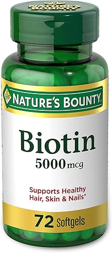Cápsulas blandas Natures Bounty Biotin, 0,00018 oz, NATURES955906, 1, 1