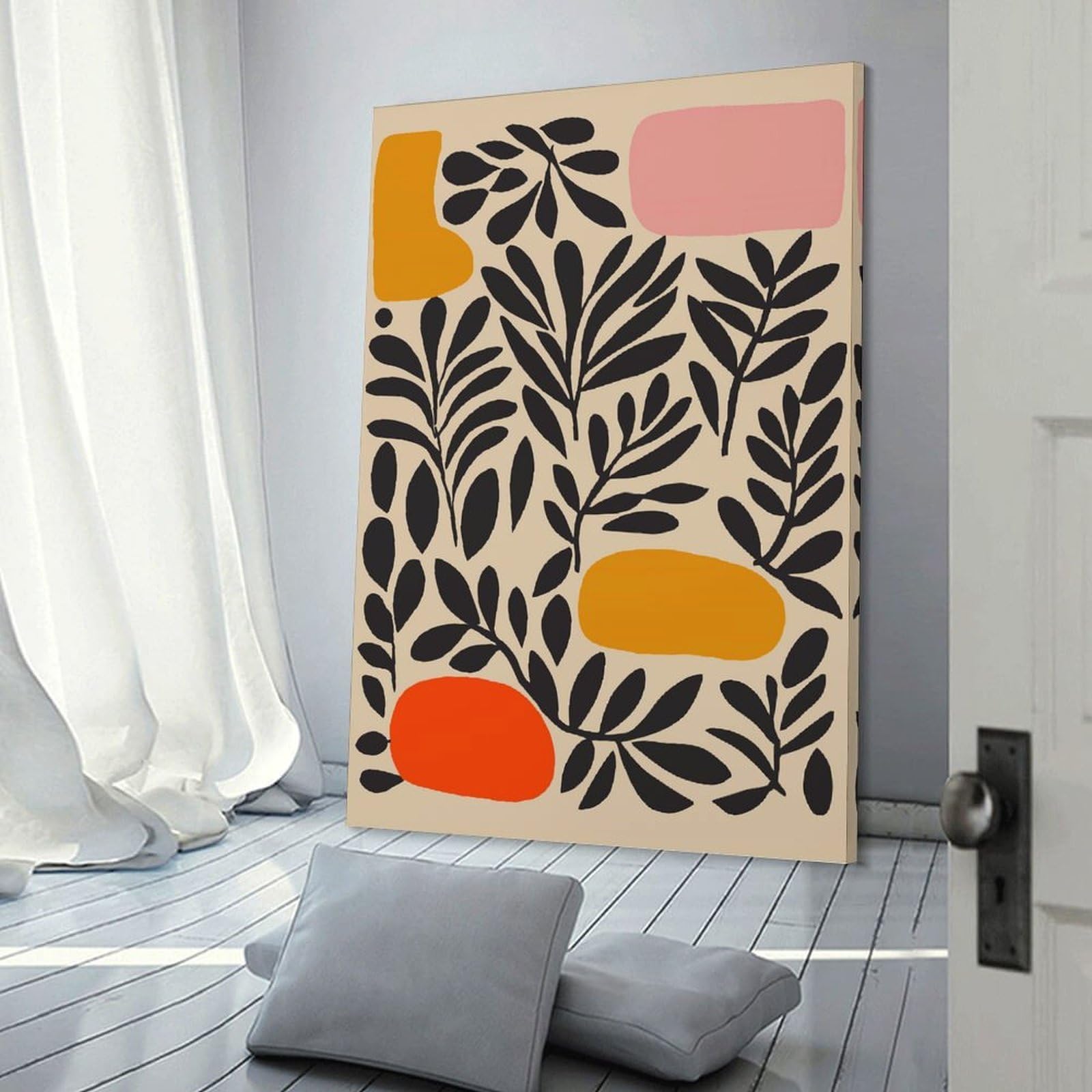 Junmoney Abstract Modern Art Wall Art Print, 20x30inch(50x75cm), for Wall Displays, Bedrooms Or Room Updates, A Versatile Canvas Print for Layering