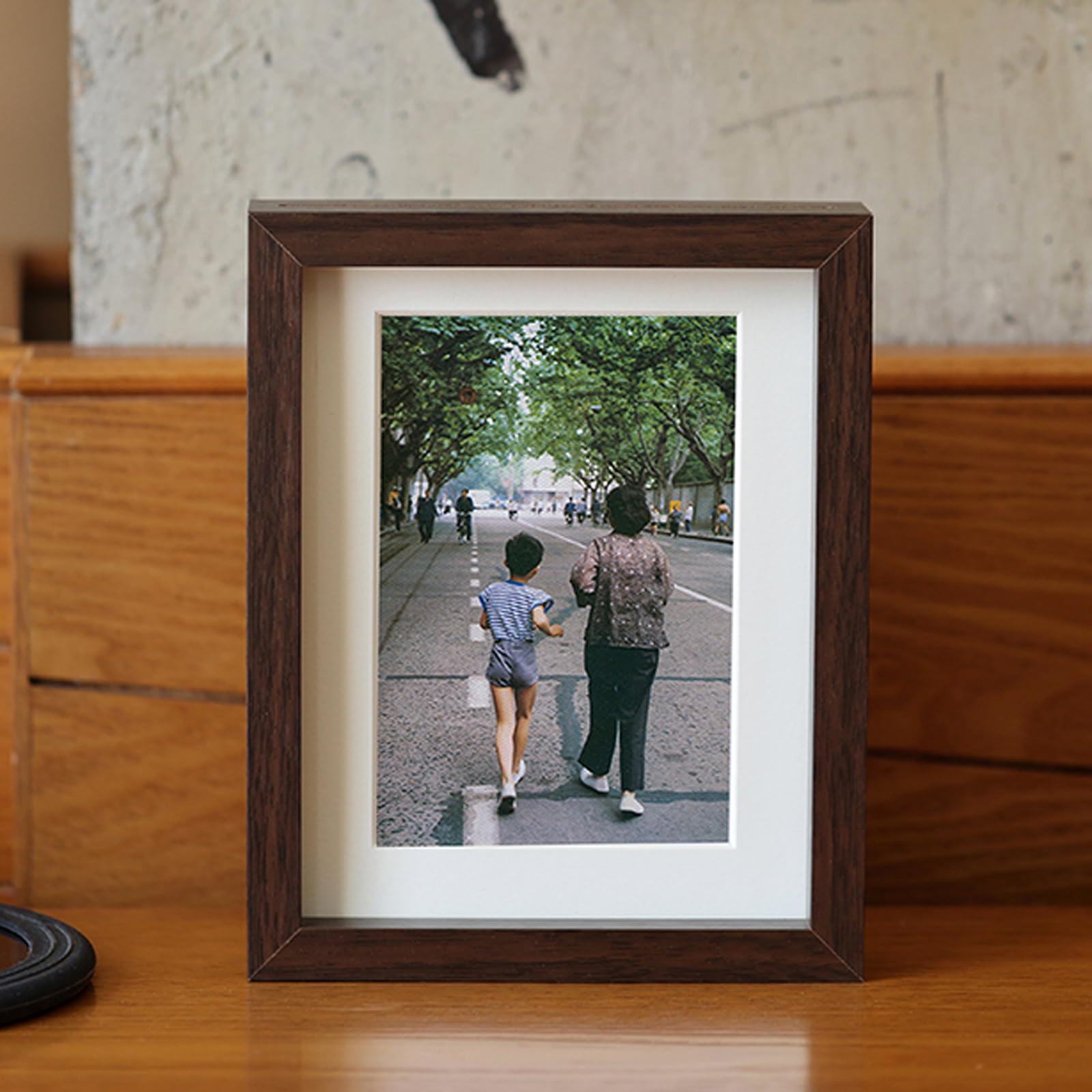 a4 frame, Glass Wood Acrylic Picture Frames For Pressed Flowers Postcards Multicolor(Black,A4)