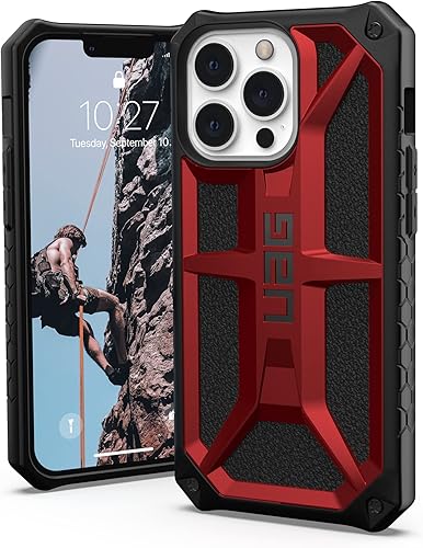 Miniatura 1 de URBAN ARMOR GEAR UAG - Funda diseñada para iPhone 13 Pro, color rojo carmesí, resistente, ligera, delgada, a prueba de golpes, funda protectora