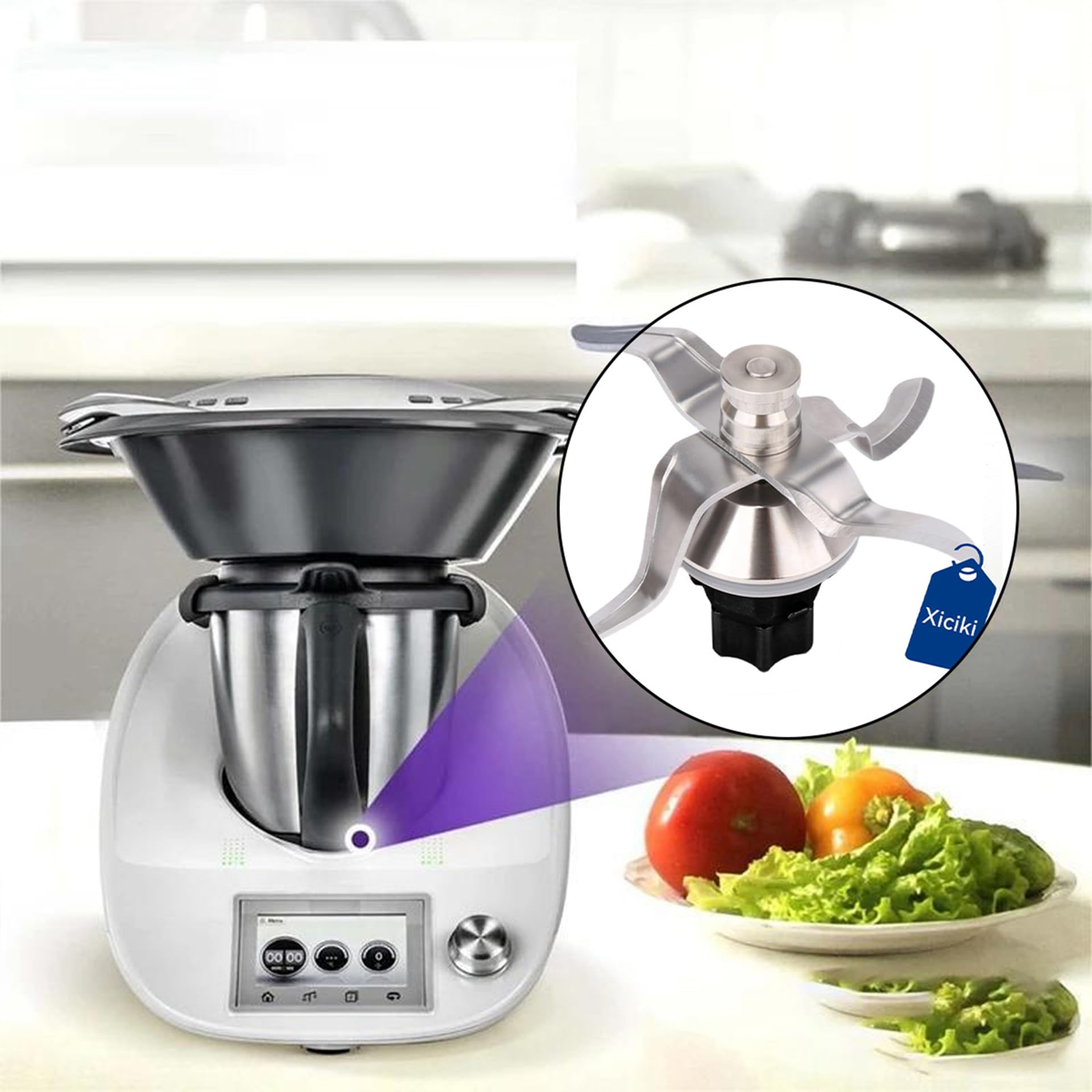 Ersatzklinge für Vorwerk Thermomix TM31, Ersatzteil für Thermоmix Messer TM31, TM31 Messer Kompatibel mit Vorwerk Thermomix TM31, TM31 Ersatzmesser, Hergestellt aus rostfreiem Stahl
