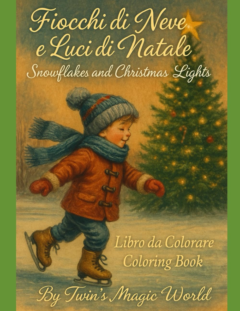 Fiocchi di Neve e Luci di Natale – Libro da Colorare: Snowflakes and Christmas Lights – Coloring Book