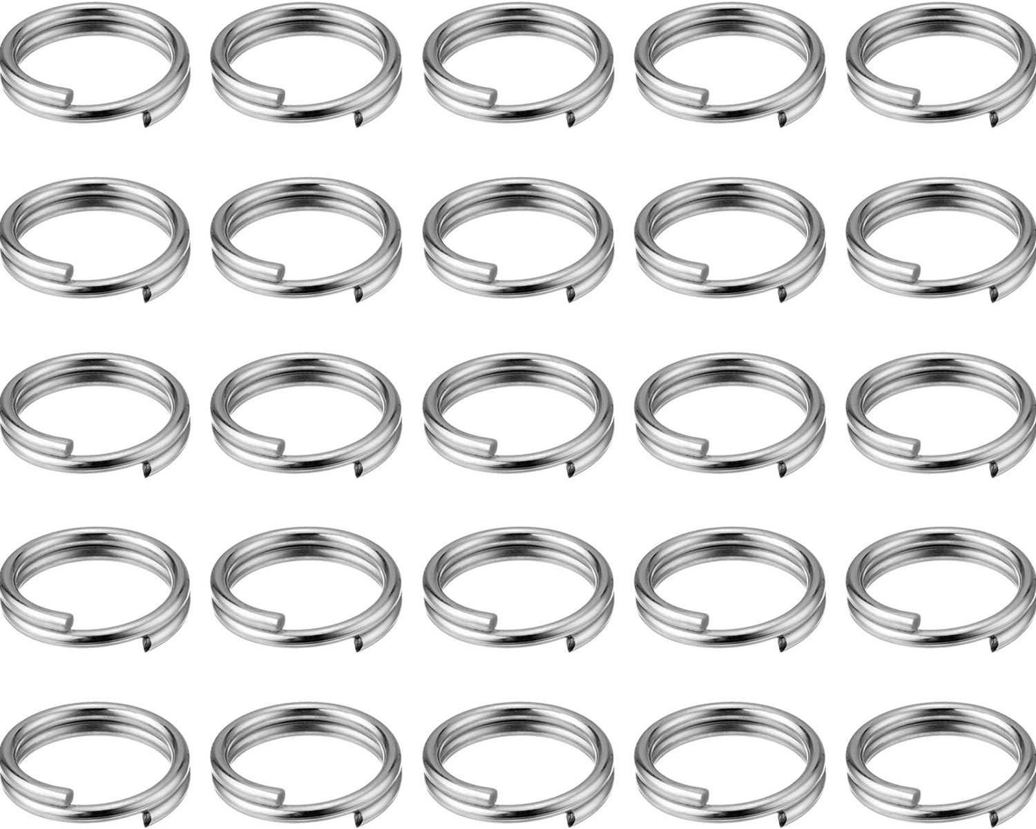 redchocol8® 100 x Pieces Key Rings Key Chain Rings Small Keyring Split Ring for Keys Organisation, 10 mm, Silver Colour - Image 5