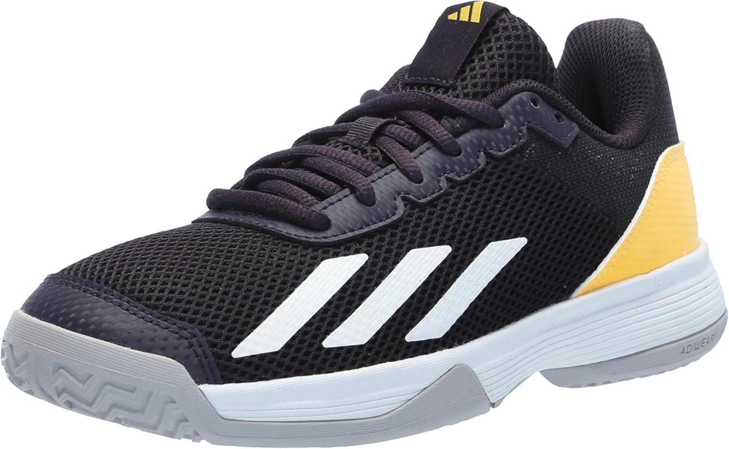 adidas gazelle silver green womens adidas Kid's Courtflash Tennis Shoes, White/Silver Metallic/Core Black, Size 4.5 main image 0