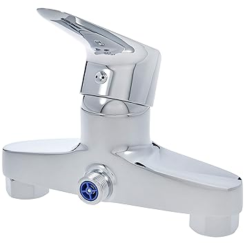 AmazonBasics Brass Front Handle Shower Mixer Valve - Polished Chrome Finish