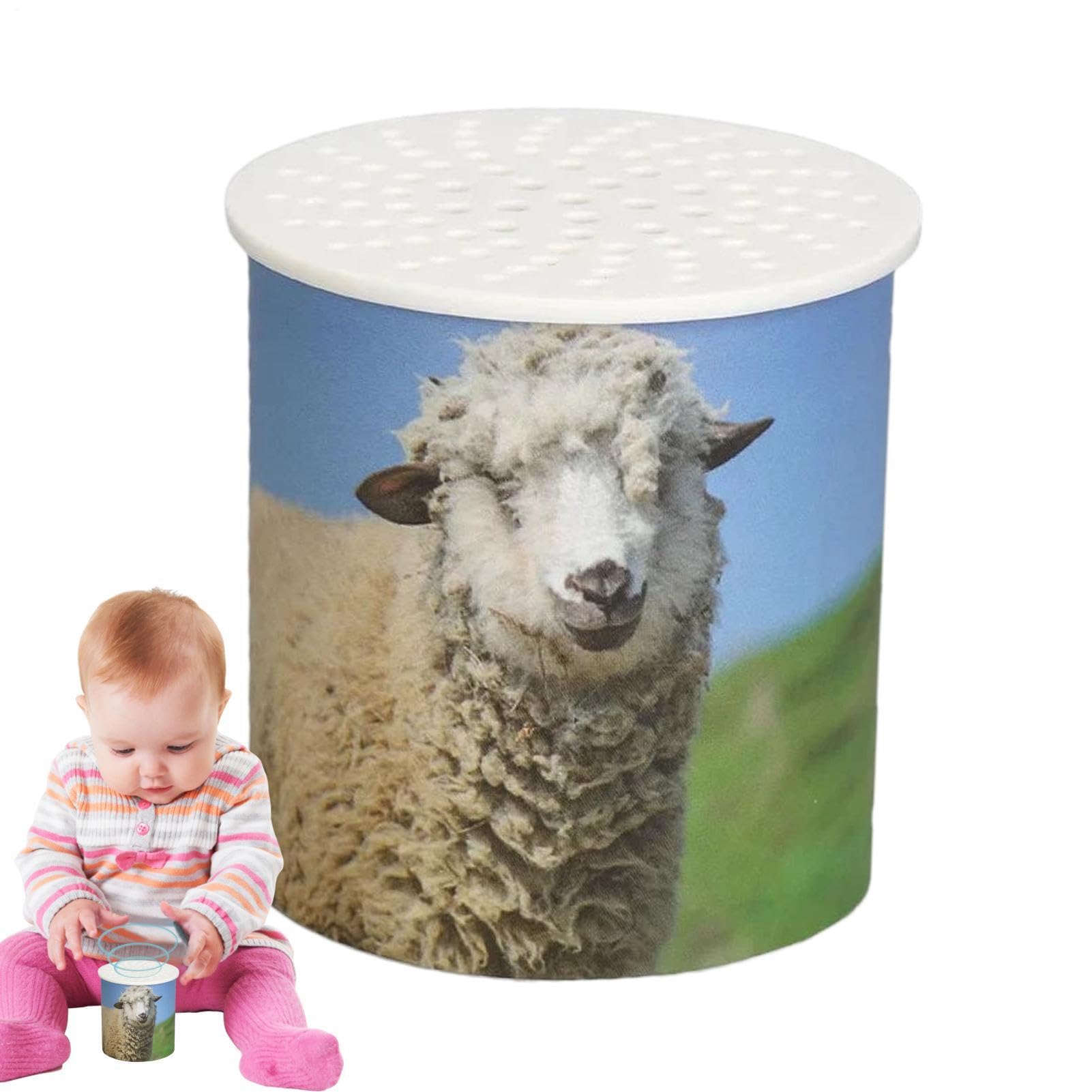 Sheep Noise Toy - Classic Moo Can Effect, Simulated Animal Sound Maker, GraviIty Activated Device | Retro Style Fun, Portable Pocket Sized Noise Maker For Children Birthday Party Bag Fillers
