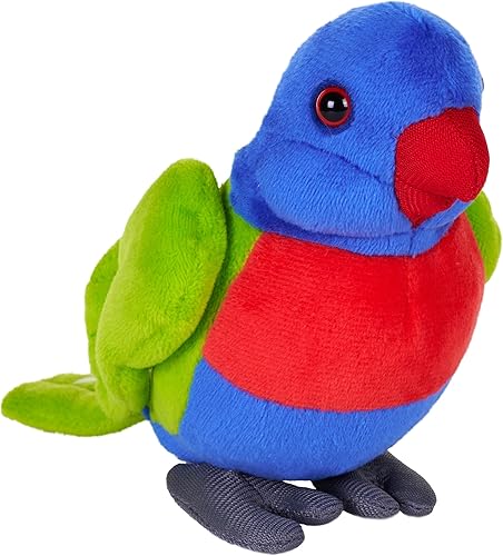 Wild Republic Pocketkins - Lorike ecológico, animal de peluche, 5 pulgadas, hecho de materiales reciclados, respetuoso con el medio ambiente
