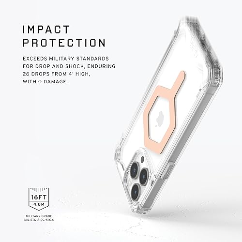 Miniatura 3 de URBAN ARMOR GEAR UAG - Funda compatible con iPhone 15 Pro Max de 6.7 pulgadas Plyo Iceoro rosa con imán integrado compatible con carga MagSafe,