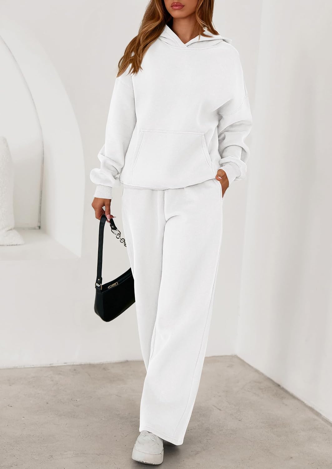 PRETTYGARDEN Women's 2 Piece Outfits Spring Sweatsuits Oversized Hoodies Wide Leg Sweatpants Tracksuits Lounge Matching Sets - Image 7